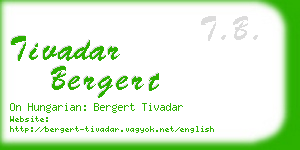tivadar bergert business card